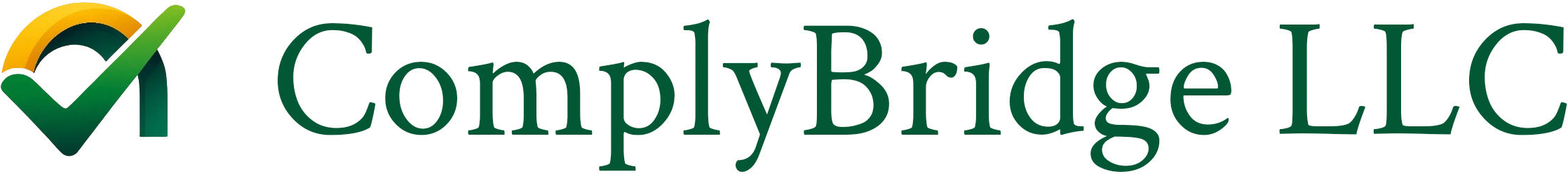ComplyBridge LLC logo with checkmark design.